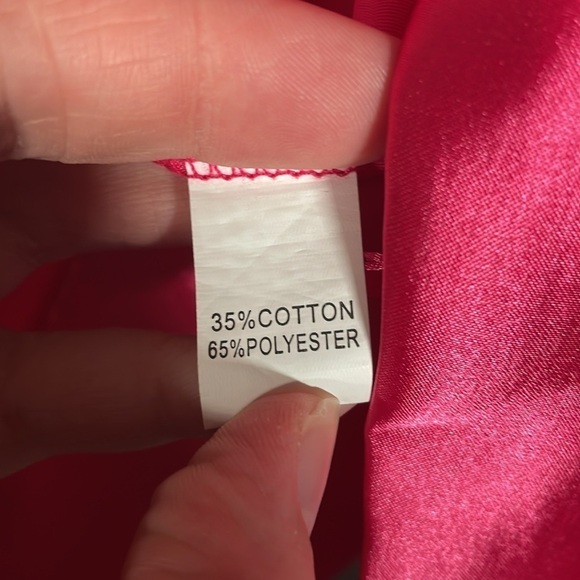 Girls Hot Pink Satin Spa Bridesmaids Robe | See Measurements - Picture 6 of 9